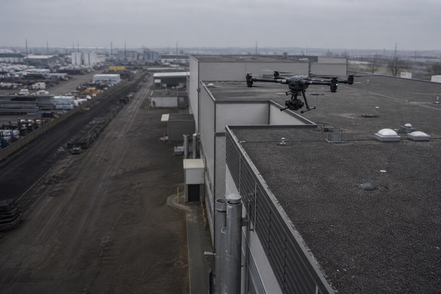 Commercial roof inspection by professional drone